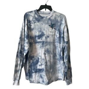 Walt Disney World Spirit Jersey Stitch Blue Tie Dye Adult L Long Sleeve Disney